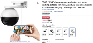 Ezviz C8W Pro Beveiligingscamera voor €69,98 bij Amazon