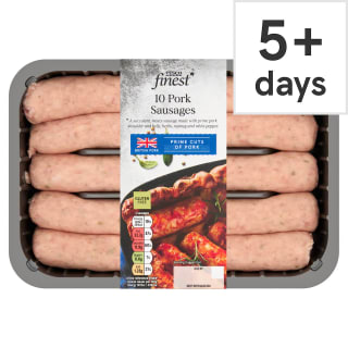 Tesco Finest Pork Sausages 10 Pack for £2.25 Clubcard Price