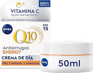 NIVEA Q10 Antiarrugas Energy Crema de Día Iluminadora con SPF15 de 50ml por 6.43€
