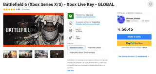 Battlefield 6 Xbox Series X/S por $974 | G2A