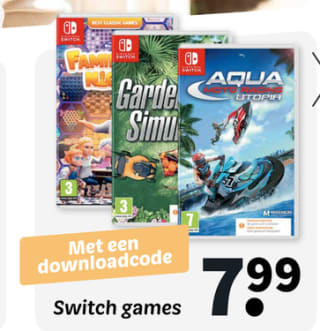 Diverse Nintendo games voor €7,99 bij de Wibra