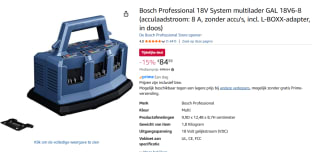 Bosch Professional GAL 18V6-80 Gereedschapslader voor €84,59 bij Amazon