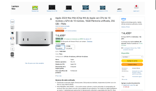 Mac Mini M4 16GB RAM por $14,499 | Amazon