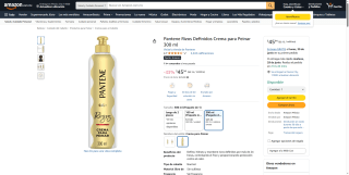 Pantene Rizos Definidos Crema para Peinar 300ml por $46 | Descuento Amazon