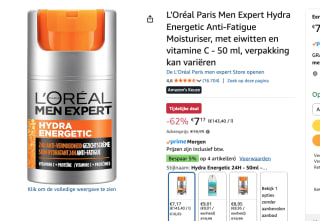 L’Oréal Paris Hydra Energetic Hydraterende Dagcrème SPF 15 voor €7,17 bij Amazon