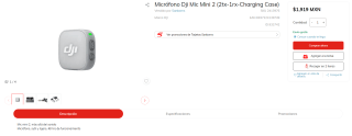 DJI Mic Mini 2 (2 TX + 1 RX Charging Case) por $1,439 en Sanborns