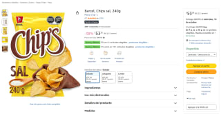 Barcel Chips sal 240g por $53 en Amazon