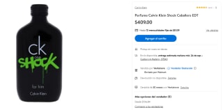 Perfume Calvin Klein Shock EDT $409 | Oferta Walmart
