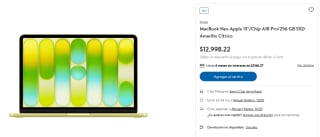 MacBook Neo 13" A18 Pro 256GB por $10,998 | Sam's Club (AMEX 6 MSI)