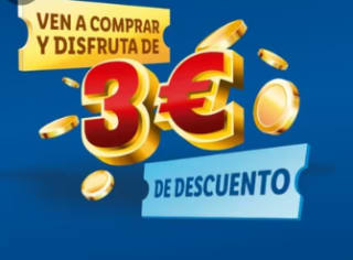 Gratis 3€ en pedidos superiores a 3€ en Supermercado Lidl