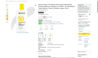 Protector Solar Garnier FPS 50+ por $104 | Oferta Amazon