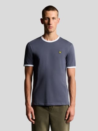 Lyle & Scott Mens Greystone White Ringer T-Shirt (XL-XXL) – £6.75 w/ Code EX25