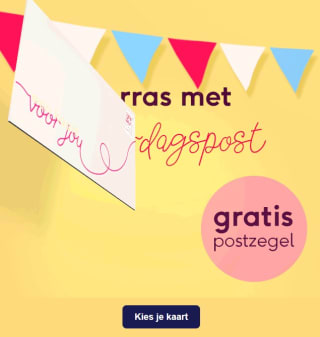 Gratis postzegel bij je kaart bij Greetz