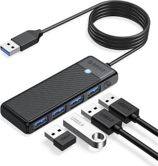 Hub USB 3.0 Orico con 4 Puertos USB y Cable Largo de 180 cm por 10,68€