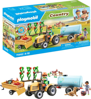 PLAYMOBIL Country 71442 Tractor met aanhanger en watertank, voor €16,99 bij Amazon