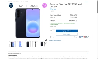 Samsung Galaxy A57 5G 256GB por $5,999 | Oferta Costco