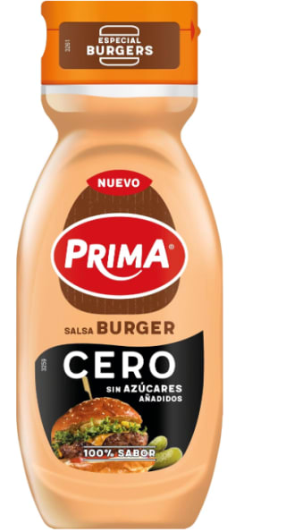 Prima Salsa Burger Cero, sin azúcares añadidos, 260 g por 0.95€