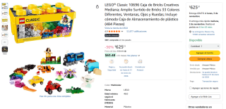 LEGO Classic 10696 Caja Creativa Mediana $626 | Oferta Amazon