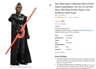 Reva (Third Sister) - Star Wars Vintage Collection actie figuur voor €5,60 bij Amazon