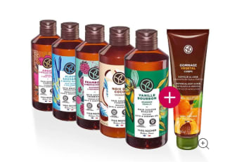 Lot de 5 Bains-Douches + Gommage Végétal OFFERT à 18€