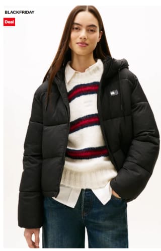 Tommy Jeans HOODED PUFFER JACKET - Winterjas voor €68,95 bij Zalando