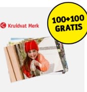 100+100 Gratis op Kruidvat Merk Foto-afdrukken