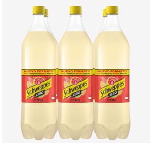 Pack 6 x 1.5L de Schweppes Citrus Zero, Refresco sin Azúcar ni Calorías por 5.7€