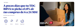 15% de Bonificación de 6 a 24 MSI | BBVA Hot Sale