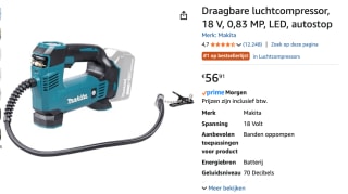 Makita Luchtpomp DMP180Z voor €56,91 bij Amazon