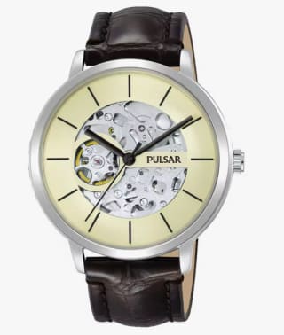Pulsar Reloj Hombre Analógico Automático con Correa de Cuero P8A005X1 por 56,99€