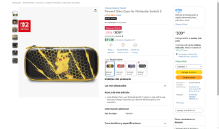 PowerA Pikachu Storm para Switch por $309 | Oferta Amazon