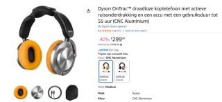 Dyson koptelefoon OnTrac Yellow/Pop voor €299 bij Amazon