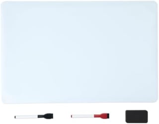 Amazon Basics Magnetic Large Whiteboard for Fridge, Dry Erase, with 2 Markers and 1