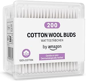 by Amazon Bastoncillos de algodón, 100% algodón, 200 unidades por 1.08€