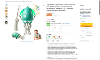 Juguete Pulpo de Baile Eléctrico por $79 | Oferta Amazon