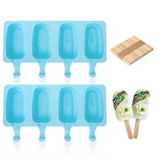 Moldes de Helado Silicona 8 uds Azul Sin BPA Reutilizables por 1.99€