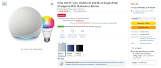Echo Dot 5.ª gen con Foco Inteligente WiFi por $869 | Oferta Amazon