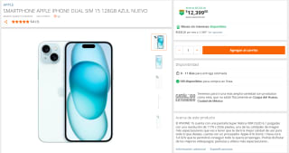 iPhone 15 Dual Sim 128GB por $10,399 | Home Depot (Banorte)