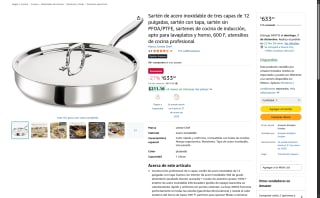 Sartén Umite Chef 12" Tricapa por $633 | Amazon