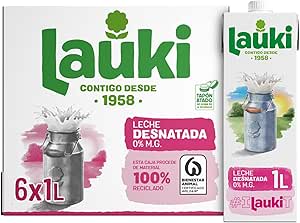 6 litros de leche Lauki Desnatada de Bienestar Animal por 3.79€