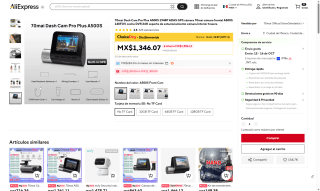 Cámara Frontal 70mai A500S 1944P GPS en $1,120 | Oferta AliExpress