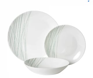 Vajilla de Vidrio Opal 12 piezas IDEALCASA Grass por 16.99€