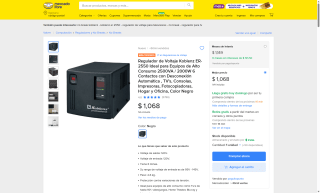 Regulador de Voltaje Koblenz ER-2550 por $1,068 | Mercado Libre