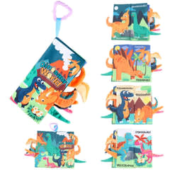 Libro sensorial de tela para bebé, multicolor, colas suaves y lazo por 3.99€