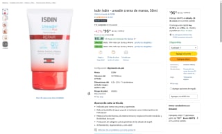 Isdin Ureadin Crema Manos 50ml por $96 | Amazon