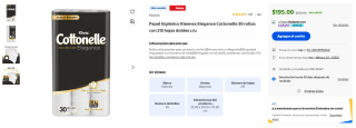 Papel Higiénico Kleenex Elegance Cottonelle 30 rollos por $195 | Walmart