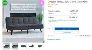 Sofá Cama Gris Coaster por $8,499 | Costco