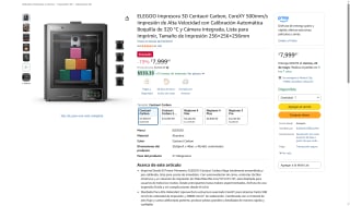 Impresora 3D ELEGOO por $7,499 | Amazon (BBVA MSI)