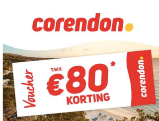 Corendon €80 kortingsvoucher bij ING