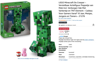 LEGO Minecraft - The Creeper voor €27,39 bij Amazon